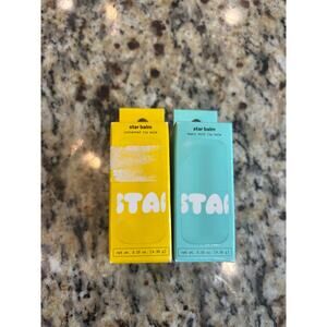New Set of 2 Starface Star Balm Unscented & Magic Mint Lip Balm